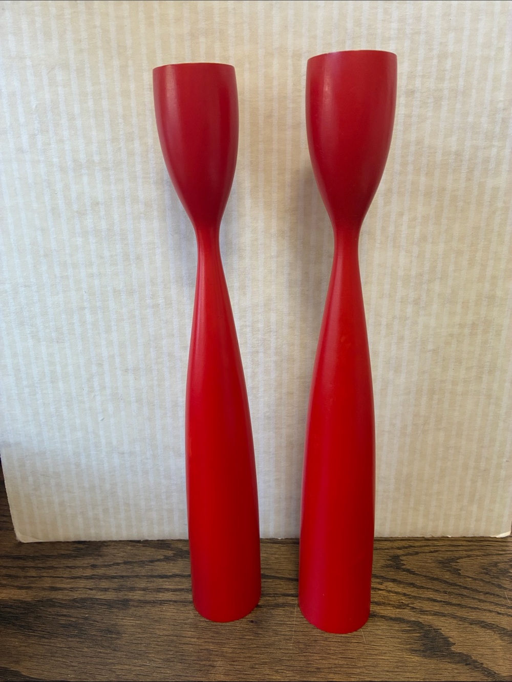 MCM Wooden Candlesticks